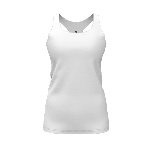 [FT0TRBWH-FYS-LOGO2] Decker Racerback Tank Top (Female Youth S, White, Logo 2)