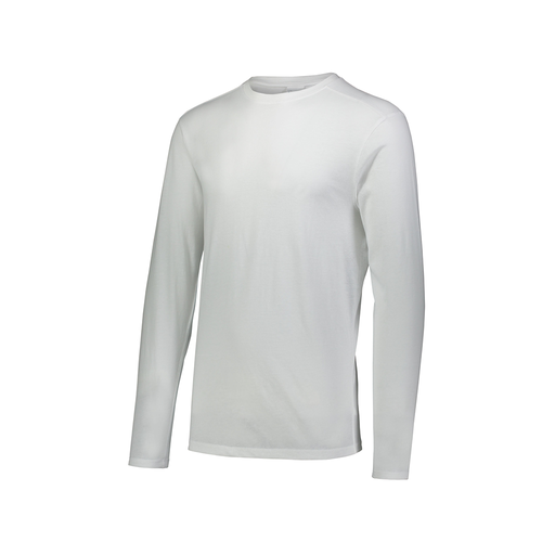 [FTLCUBWH-AXS-LOGO3] Decker Men's Tri-Blend T-Shirt - Long Sleeve (Adult XS, White, Logo 3)